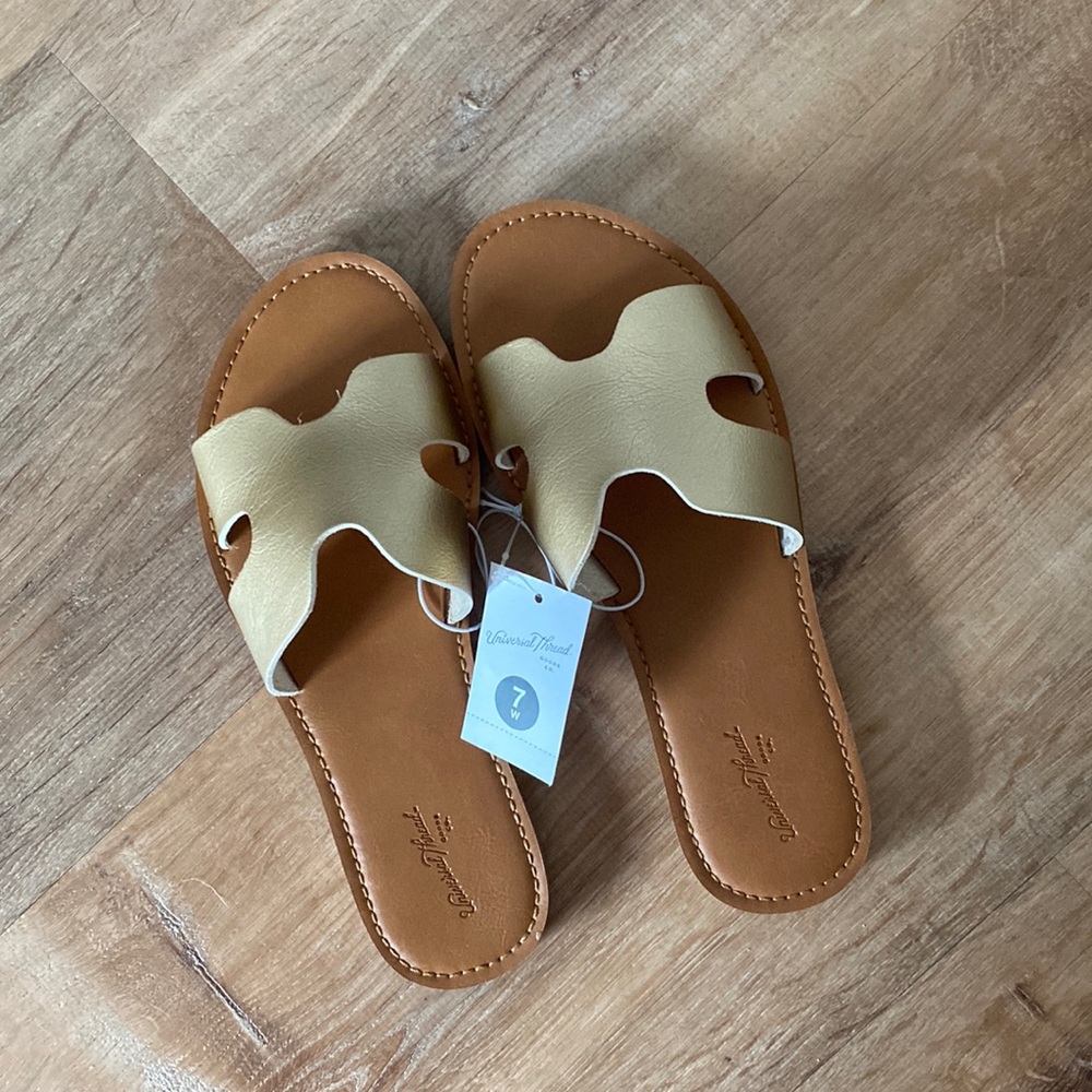 Gold Flats Sandals